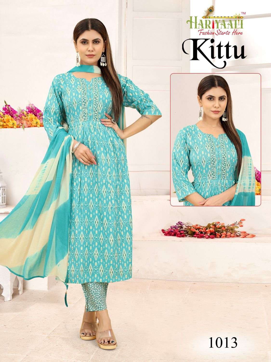 Kittu By Hariyaali 1001 To 1024 Series Designer Festive Suits Collection Beautiful Stylish Fancy Colorful Party Wear & Occasional Wear Rayon Foil Dresses At Wholesale Price