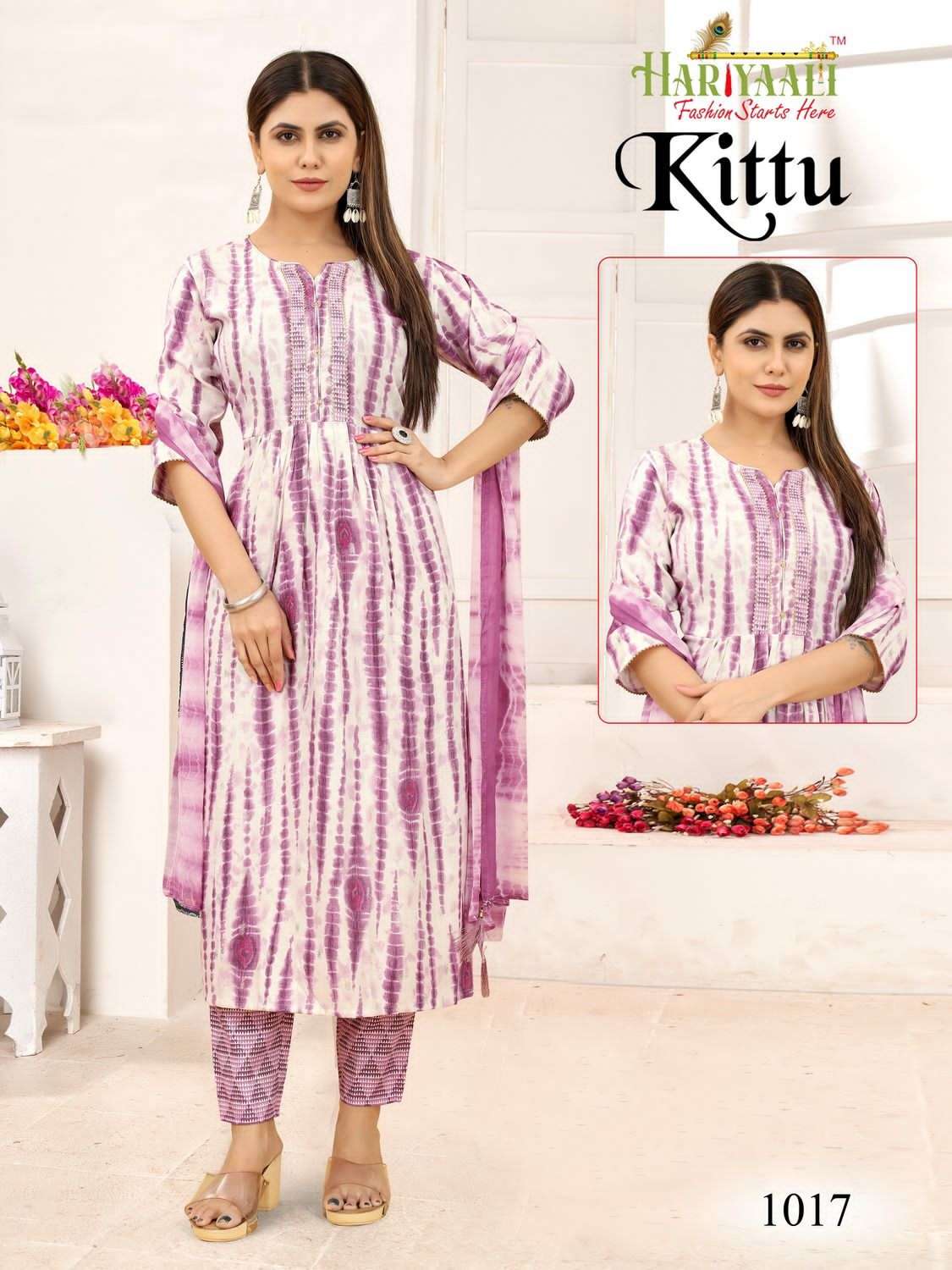 Kittu By Hariyaali 1001 To 1024 Series Designer Festive Suits Collection Beautiful Stylish Fancy Colorful Party Wear & Occasional Wear Rayon Foil Dresses At Wholesale Price