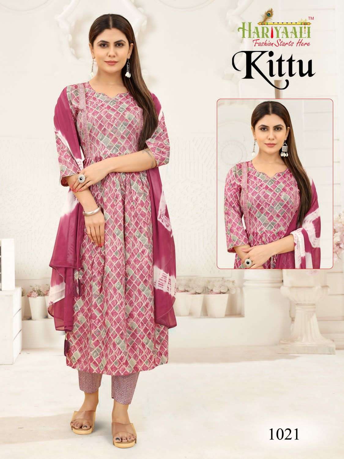 Kittu By Hariyaali 1001 To 1024 Series Designer Festive Suits Collection Beautiful Stylish Fancy Colorful Party Wear & Occasional Wear Rayon Foil Dresses At Wholesale Price