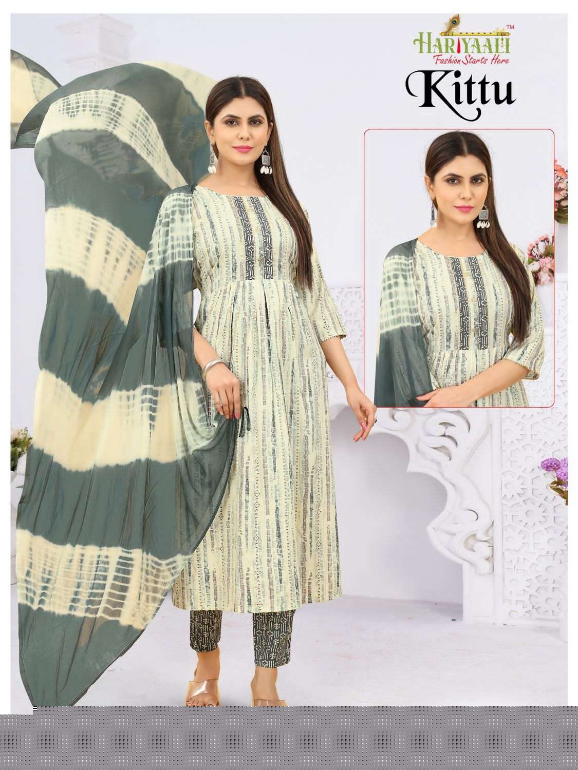 Kittu By Hariyaali 1001 To 1024 Series Designer Festive Suits Collection Beautiful Stylish Fancy Colorful Party Wear & Occasional Wear Rayon Foil Dresses At Wholesale Price