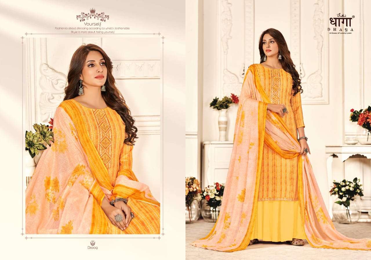 Sangam By Dhaga 1007 To 1012 Series Beautiful Stylish Suits Fancy Colorful Casual Wear & Ethnic Wear & Ready To Wear Linen Digital Print Dresses At Wholesale Price