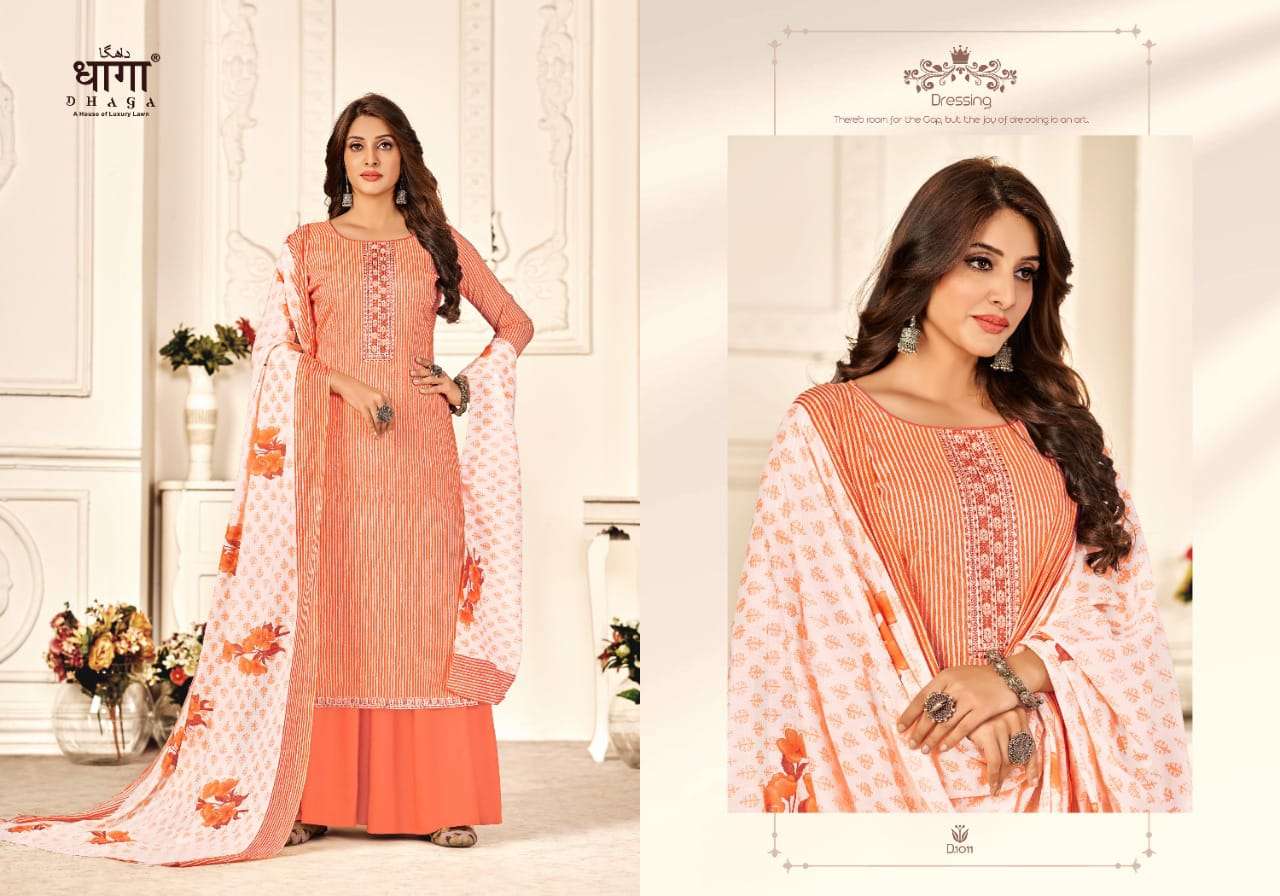 Sangam By Dhaga 1007 To 1012 Series Beautiful Stylish Suits Fancy Colorful Casual Wear & Ethnic Wear & Ready To Wear Linen Digital Print Dresses At Wholesale Price