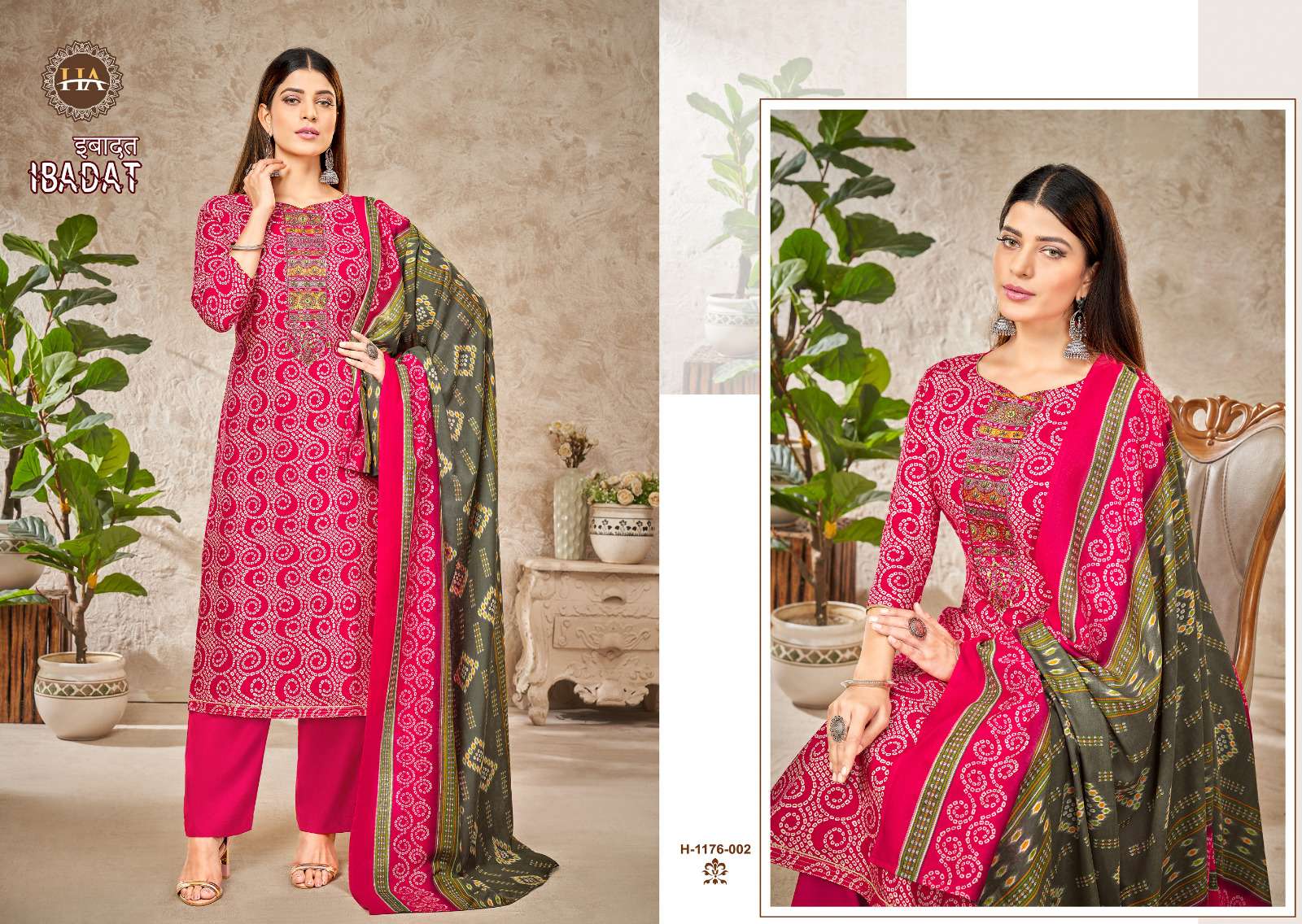 Ibadat By Harshit Fashion Hub 1176-001 To 1176-008 Series Beautiful Festive Suits Colorful Stylish Fancy Casual Wear & Ethnic Wear Viscose Rayon Dresses At Wholesale Price