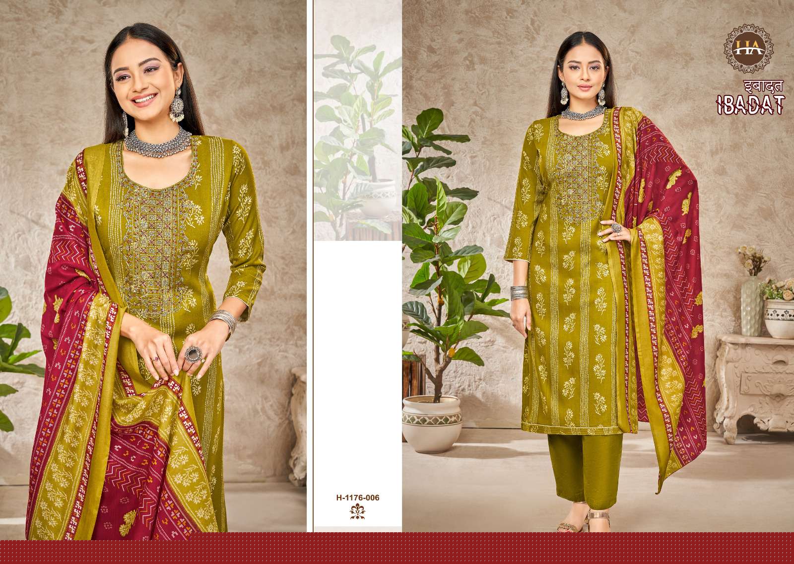 Ibadat By Harshit Fashion Hub 1176-001 To 1176-008 Series Beautiful Festive Suits Colorful Stylish Fancy Casual Wear & Ethnic Wear Viscose Rayon Dresses At Wholesale Price