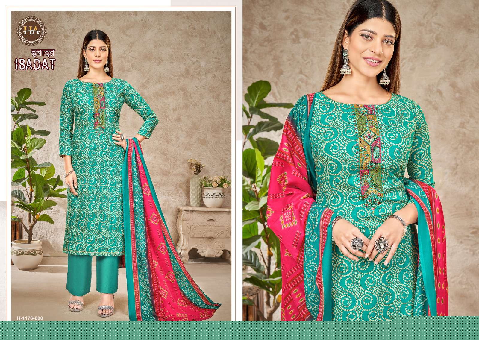 Ibadat By Harshit Fashion Hub 1176-001 To 1176-008 Series Beautiful Festive Suits Colorful Stylish Fancy Casual Wear & Ethnic Wear Viscose Rayon Dresses At Wholesale Price