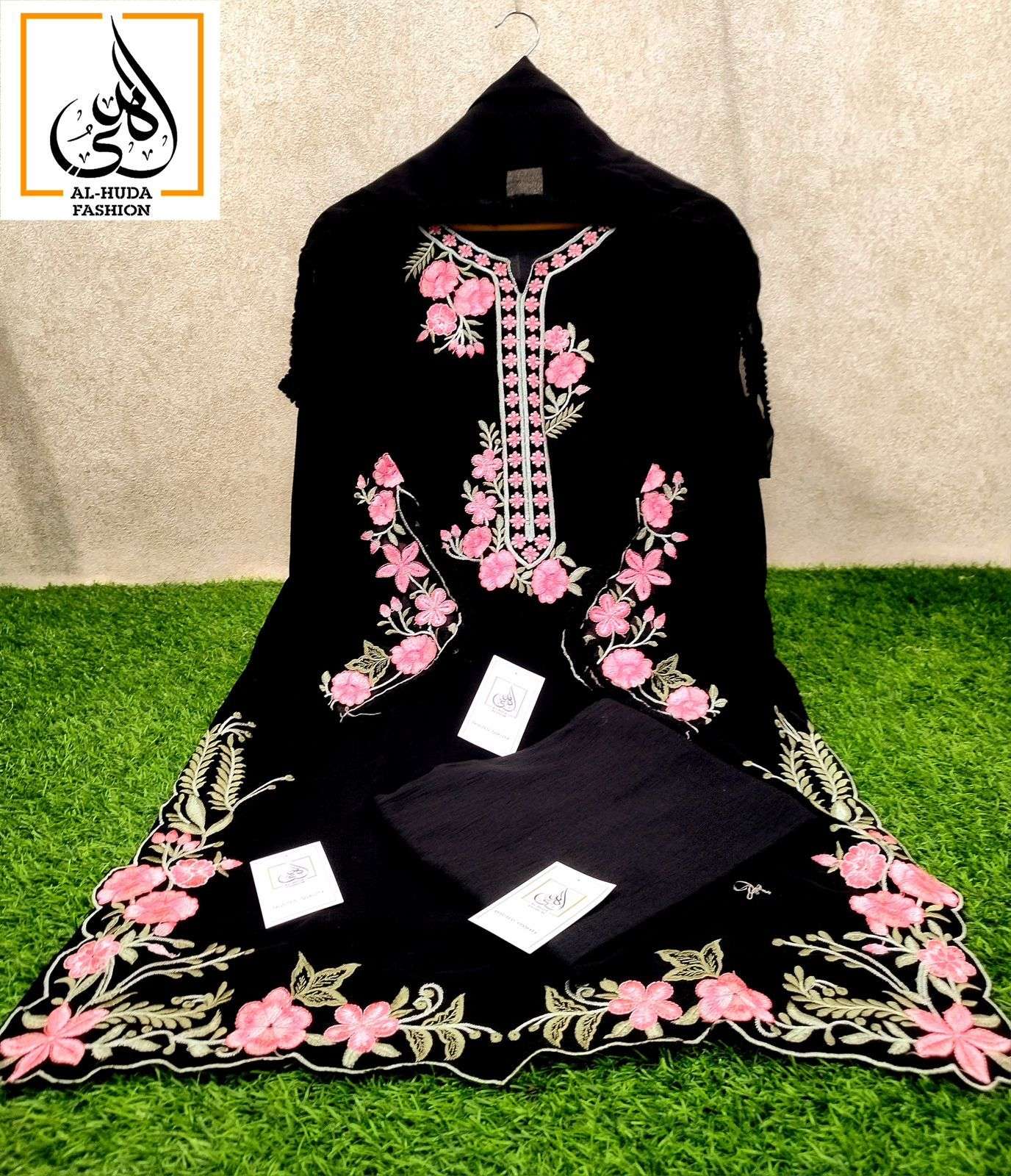 Al-Huda Hit Design 108 By Al-Huda Fashion Pakistani Suits Beautiful Fancy Colorful Stylish Party Wear & Occasional Wear Pure Georgette Embroidered Dresses At Wholesale Price