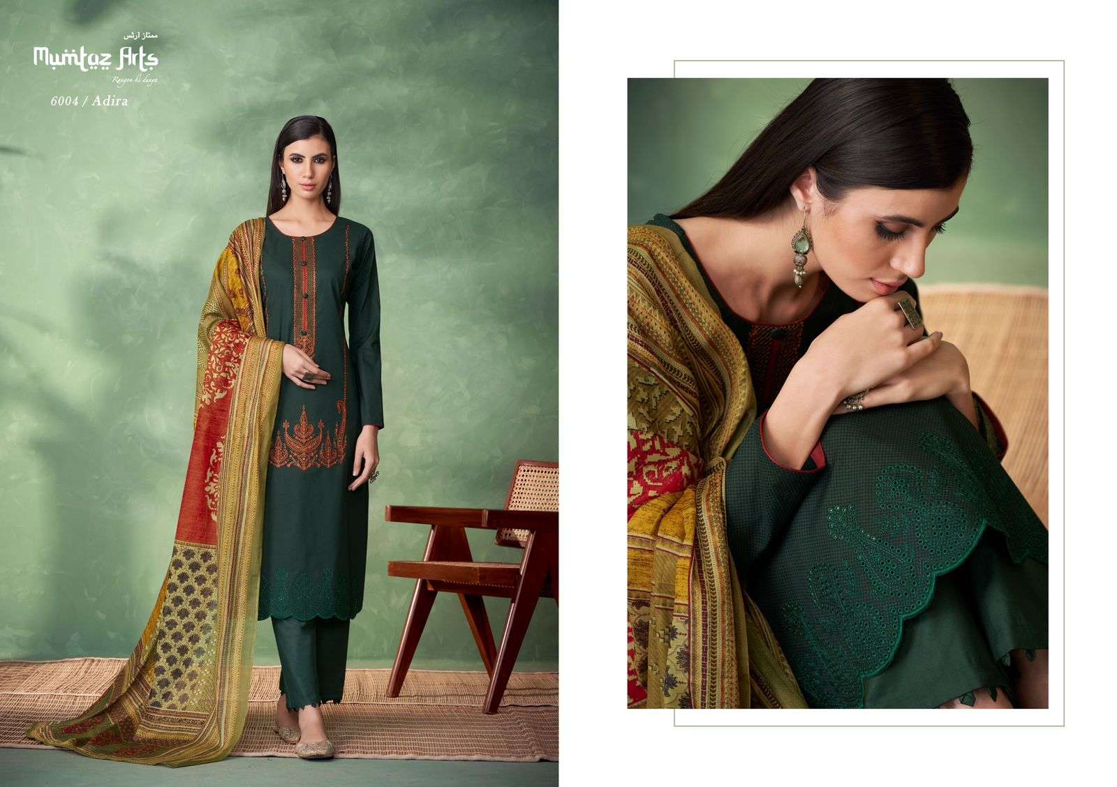 Adira By Mumtaz Arts 6001 To 6008 Series Designer Festive Suits Collection Beautiful Stylish Fancy Colorful Party Wear & Occasional Wear Pure Jam Satin Embroidered Dresses At Wholesale Price