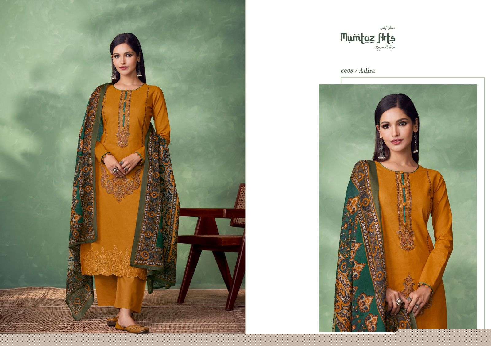 Adira By Mumtaz Arts 6001 To 6008 Series Designer Festive Suits Collection Beautiful Stylish Fancy Colorful Party Wear & Occasional Wear Pure Jam Satin Embroidered Dresses At Wholesale Price