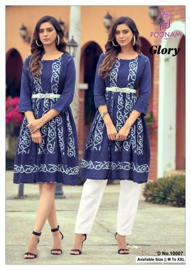 Glory By Poonam Designer 10001 To 10008 Series Designer Stylish Fancy Colorful Beautiful Party Wear & Ethnic Wear Collection Soft Viscose Print Kurtis At Wholesale Price