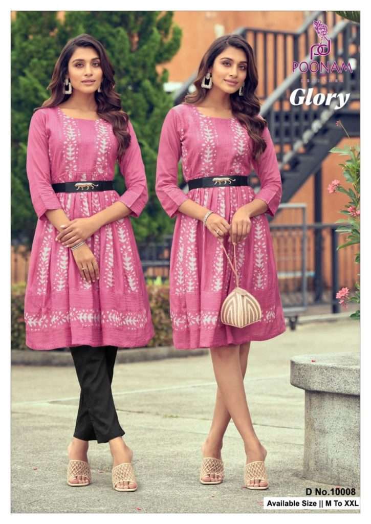 Glory By Poonam Designer 10001 To 10008 Series Designer Stylish Fancy Colorful Beautiful Party Wear & Ethnic Wear Collection Soft Viscose Print Kurtis At Wholesale Price