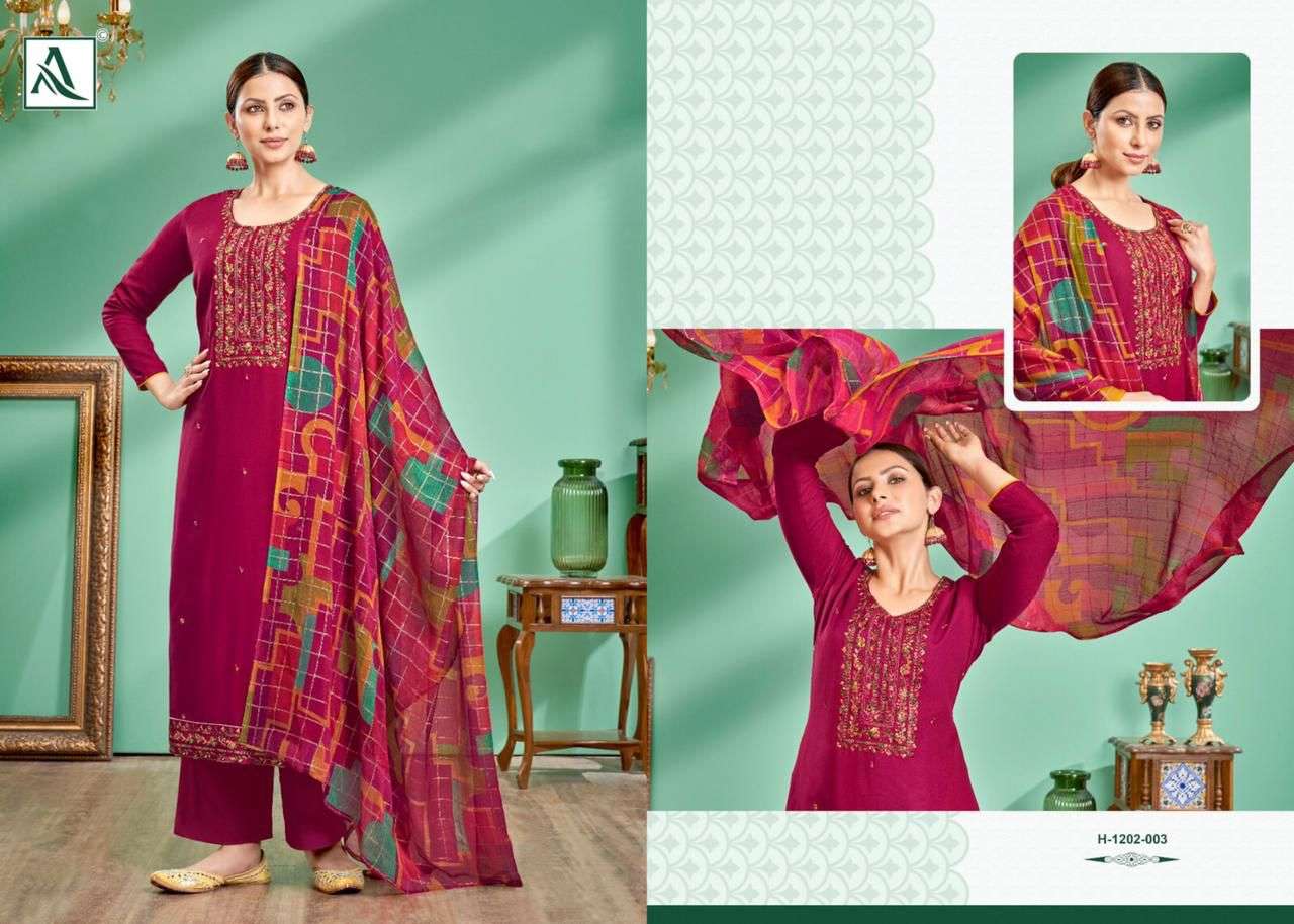 Baani Rayon By Alok Suits 1202-001 To 1202-006 Series Beautiful Suits Colorful Stylish Fancy Casual Wear & Ethnic Wear Pure Rayon Print Dresses At Wholesale Price