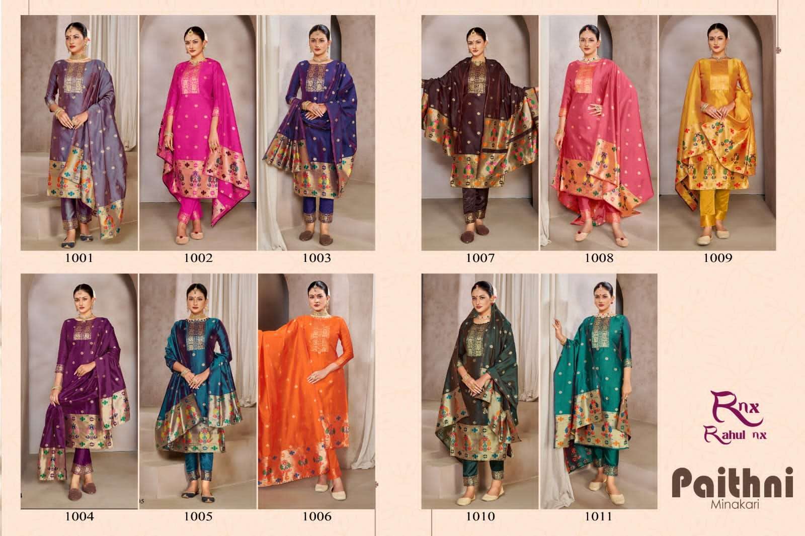 Paithni Minakari By Rahul Nx 1001 To 1011 Series Indian Traditional Wear Collection Beautiful Stylish Fancy Colorful Party Wear & Occasional Wear Banarasi Silk Dresses At Wholesale Price