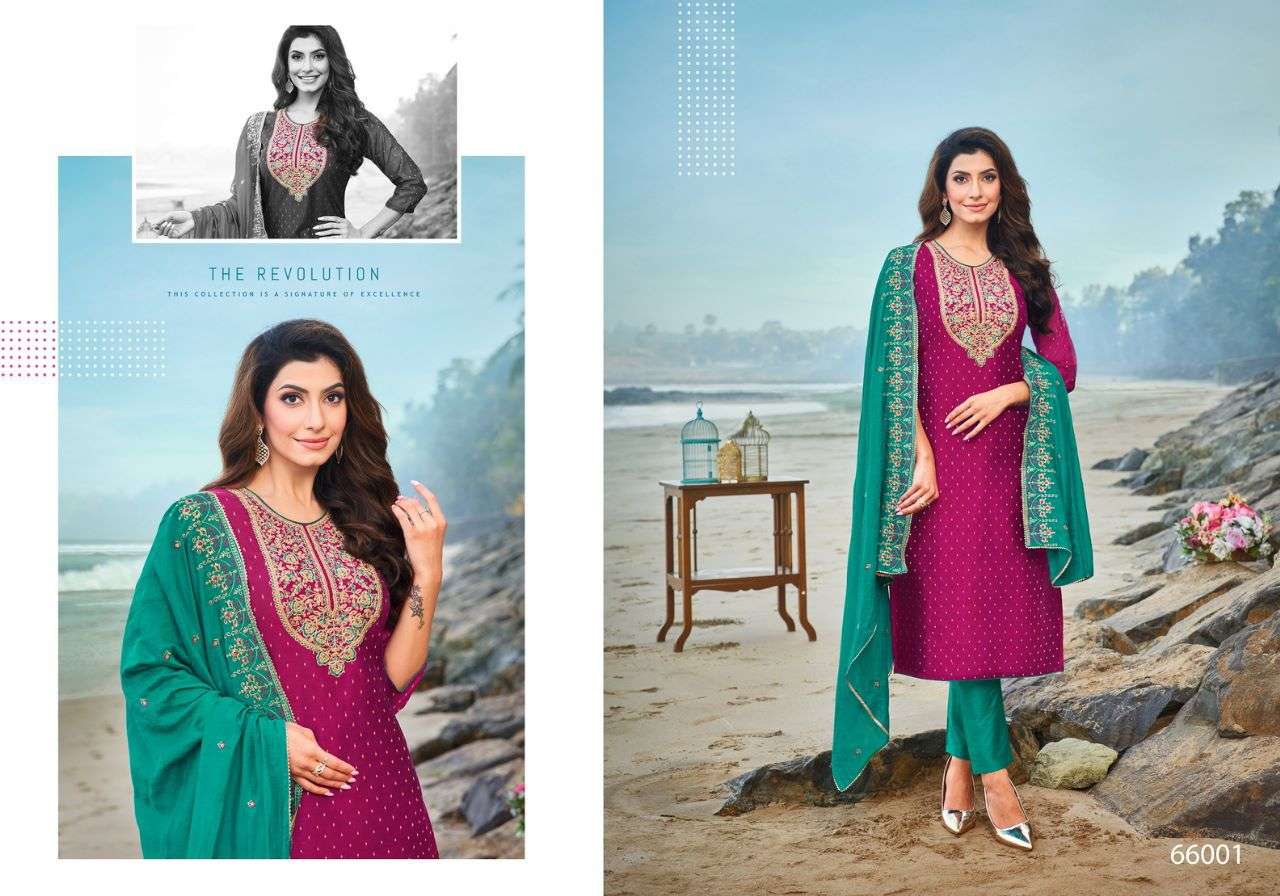 Silk By Artio 66001 To 66008 Series Beautiful Festive Suits Colorful Stylish Fancy Casual Wear & Ethnic Wear Modal Silk Dresses At Wholesale Price