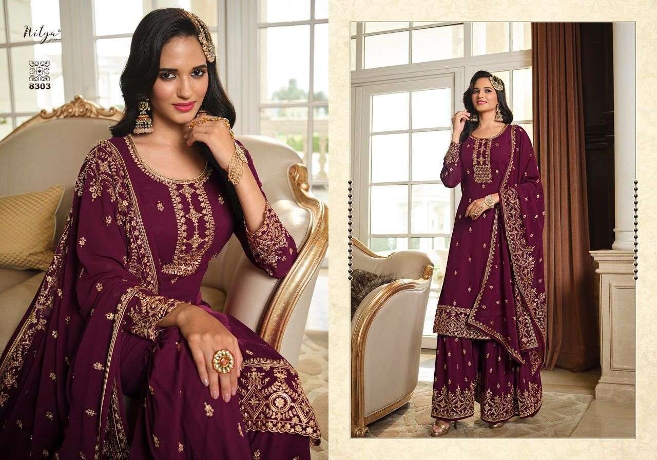 Nitya Vol-183 By LT Fabrics 8301 To 8306 Series Designer Sharara Suits Beautiful Fancy Colorful Stylish Party Wear & Occasional Wear Georgette Dresses At Wholesale Price