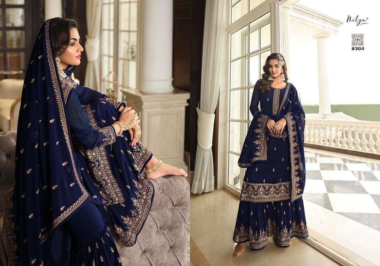 Nitya Vol-183 By LT Fabrics 8301 To 8306 Series Designer Sharara Suits Beautiful Fancy Colorful Stylish Party Wear & Occasional Wear Georgette Dresses At Wholesale Price