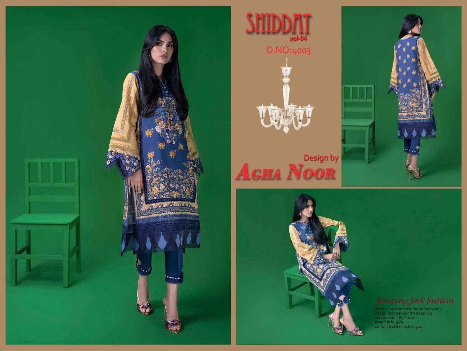 Shiddat Vol-4 By Agha Noor 4001 To 4010 Series Beautiful Stylish Pakistani Suits Fancy Colorful Casual Wear & Ethnic Wear & Ready To Wear Jam Satin Cotton Embroidered Dresses At Wholesale Price