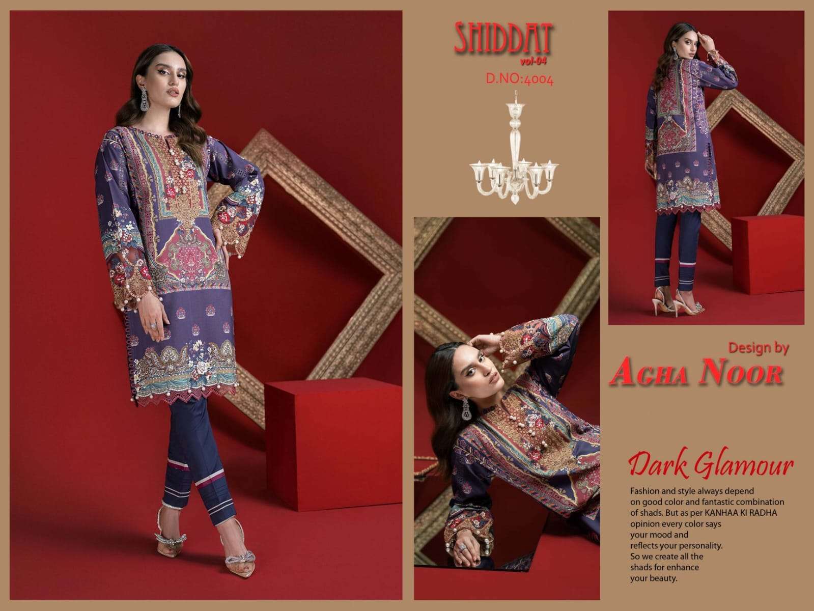 Shiddat Vol-4 By Agha Noor 4001 To 4010 Series Beautiful Stylish Pakistani Suits Fancy Colorful Casual Wear & Ethnic Wear & Ready To Wear Jam Satin Cotton Embroidered Dresses At Wholesale Price