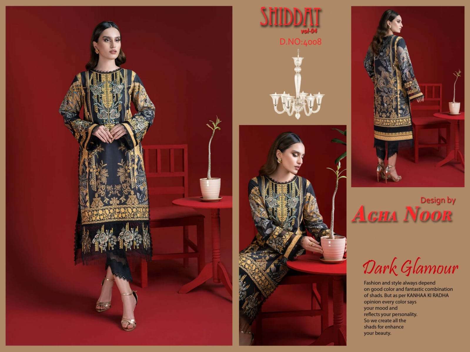 Shiddat Vol-4 By Agha Noor 4001 To 4010 Series Beautiful Stylish Pakistani Suits Fancy Colorful Casual Wear & Ethnic Wear & Ready To Wear Jam Satin Cotton Embroidered Dresses At Wholesale Price