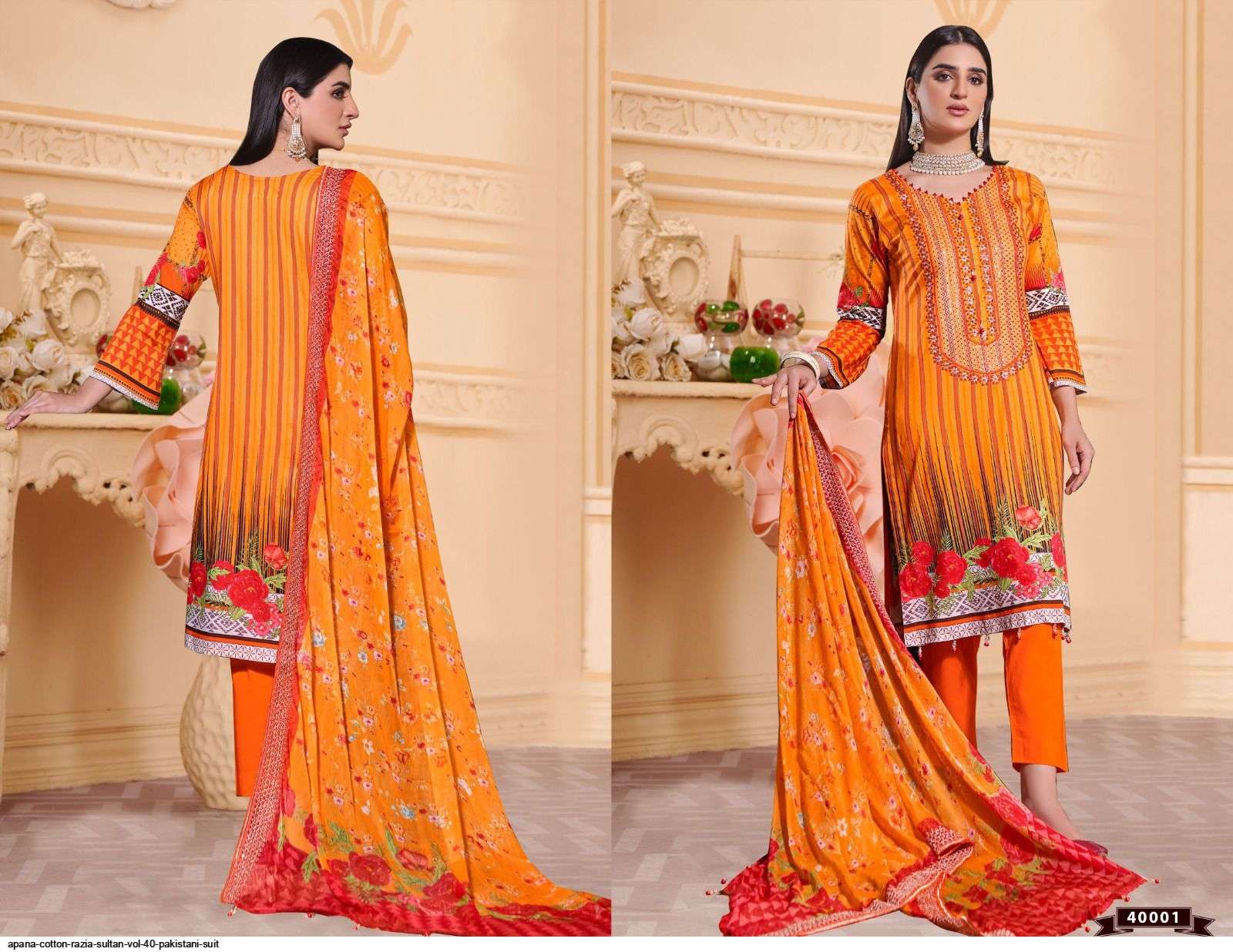 Razia Sultan Vol-40 By Apana Cotton 40001 To 40010 Series Beautiful Stylish Pakistani Suits Fancy Colorful Casual Wear & Ethnic Wear & Ready To Wear Cotton Embroidered Dresses At Wholesale Price