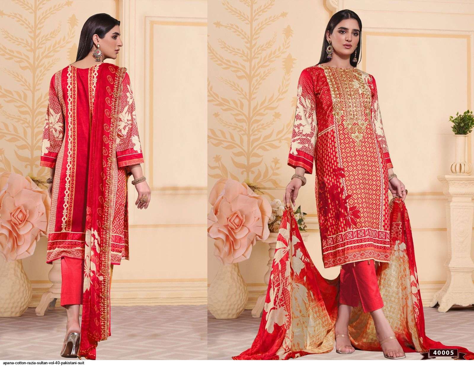 Razia Sultan Vol-40 By Apana Cotton 40001 To 40010 Series Beautiful Stylish Pakistani Suits Fancy Colorful Casual Wear & Ethnic Wear & Ready To Wear Cotton Embroidered Dresses At Wholesale Price