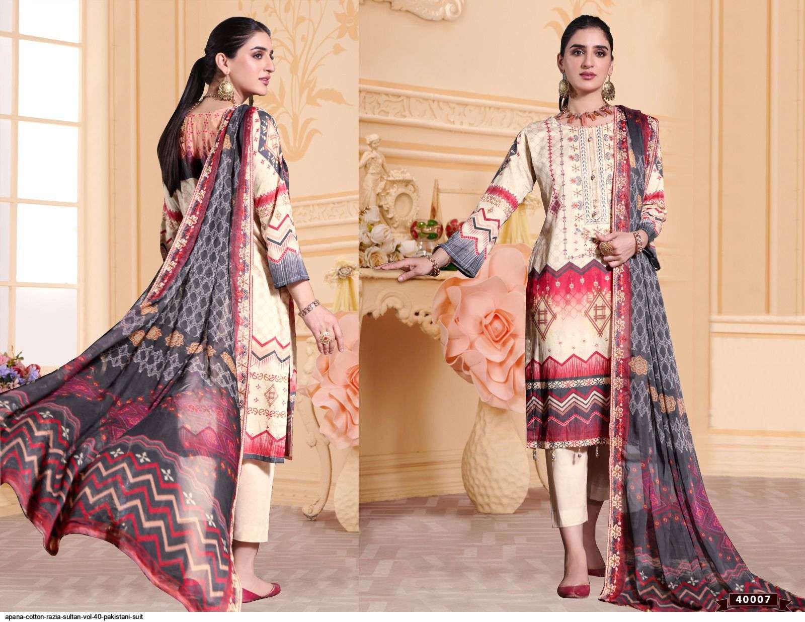 Razia Sultan Vol-40 By Apana Cotton 40001 To 40010 Series Beautiful Stylish Pakistani Suits Fancy Colorful Casual Wear & Ethnic Wear & Ready To Wear Cotton Embroidered Dresses At Wholesale Price