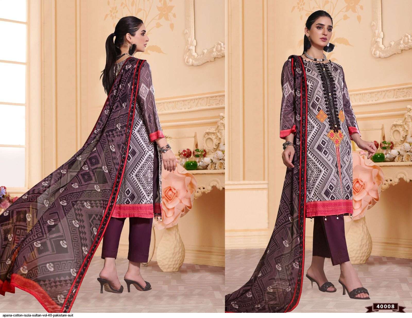 Razia Sultan Vol-40 By Apana Cotton 40001 To 40010 Series Beautiful Stylish Pakistani Suits Fancy Colorful Casual Wear & Ethnic Wear & Ready To Wear Cotton Embroidered Dresses At Wholesale Price