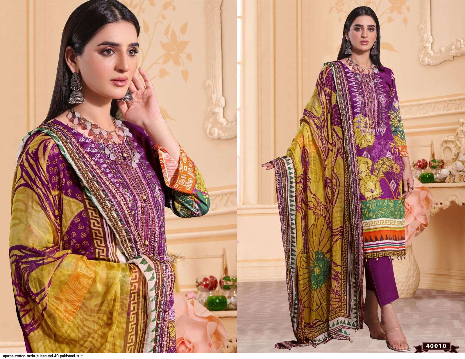 Razia Sultan Vol-40 By Apana Cotton 40001 To 40010 Series Beautiful Stylish Pakistani Suits Fancy Colorful Casual Wear & Ethnic Wear & Ready To Wear Cotton Embroidered Dresses At Wholesale Price