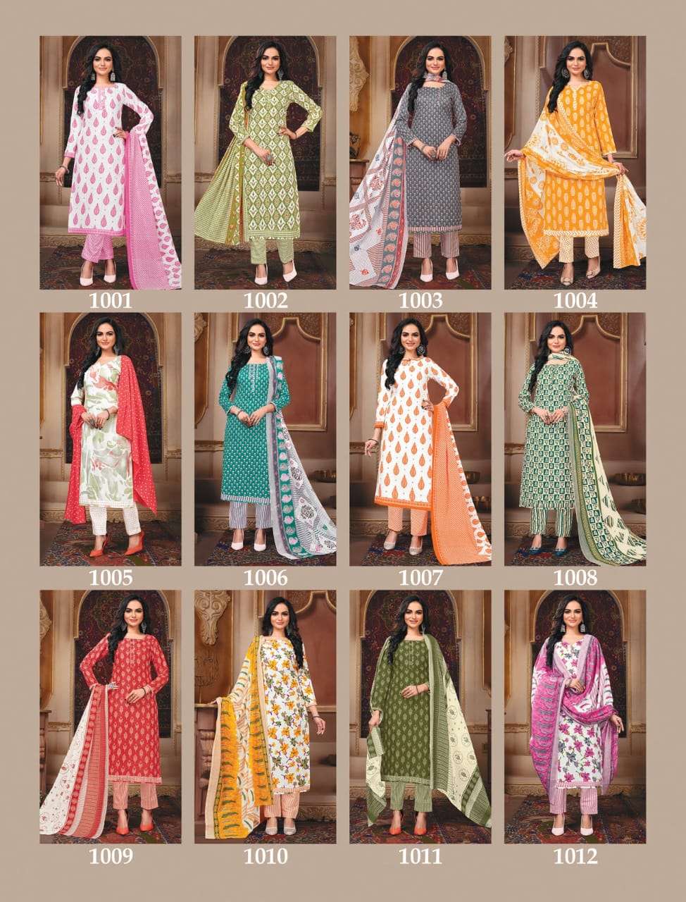 Tanishq Vol-1 By Tanishq 1001 To 1012 Series Beautiful Stylish Festive Suits Fancy Colorful Casual Wear & Ethnic Wear & Ready To Wear Heavy Cotton Dresses At Wholesale Price
