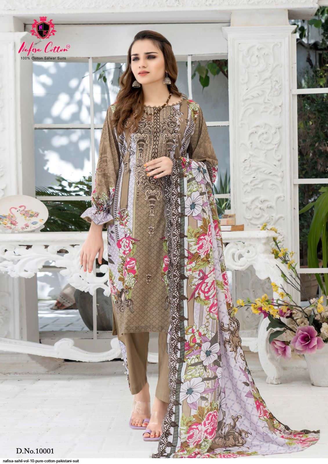 Sahil Vol-10 By Nafisa Cotton 10001 To 10006 Series Beautiful Stylish Festive Suits Fancy Colorful Casual Wear & Ethnic Wear & Ready To Wear Pure Cotton Dresses At Wholesale Price