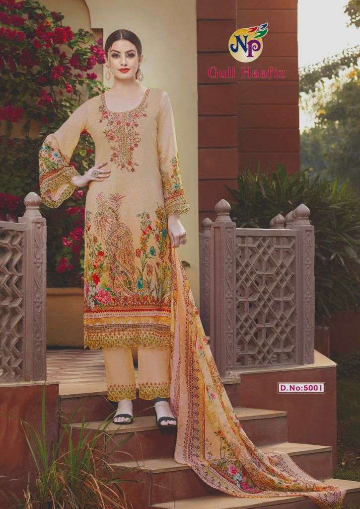 Gull Haafiz Vol-5 By Nand Gopal Prints 5001 To 5008 Series Beautiful Suits Stylish Colorful Fancy Casual Wear & Ethnic Wear Cotton Print Dresses At Wholesale Price