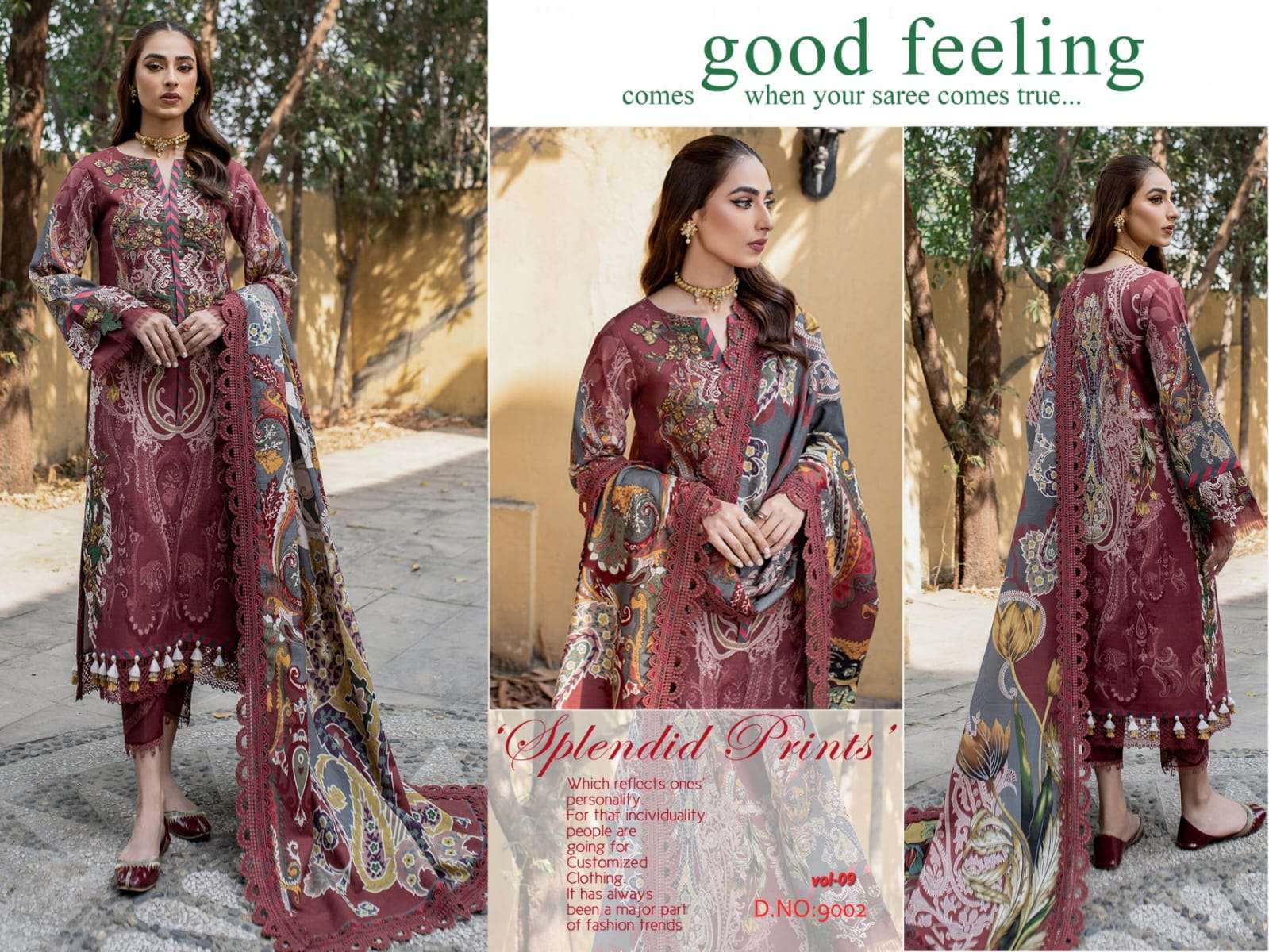 Luxury Lawn Collection Vol-9 By Agha Noor 9001 To 9006 Series Beautiful Suits Stylish Colorful Fancy Casual Wear & Ethnic Wear Lawn Cotton Print Dresses At Wholesale Price