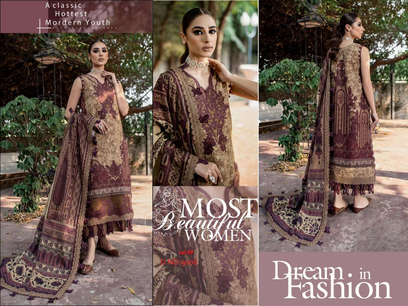 Luxury Lawn Collection Vol-9 By Agha Noor 9001 To 9006 Series Beautiful Suits Stylish Colorful Fancy Casual Wear & Ethnic Wear Lawn Cotton Print Dresses At Wholesale Price