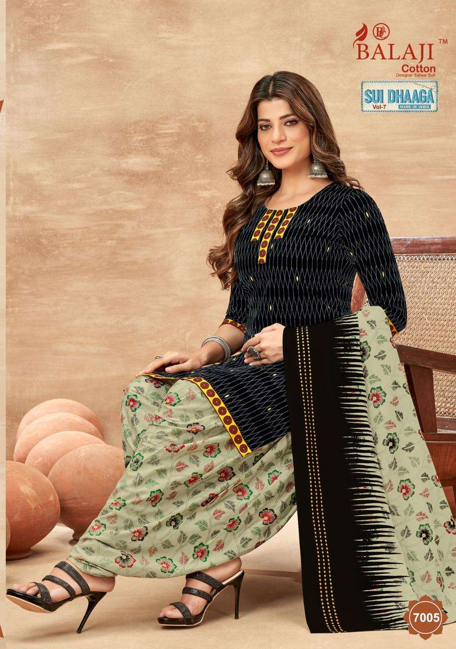 Sui Dhaaga Vol-7 By Balaji Cotton 7001 To 7012 Series Beautiful Stylish Festive Suits Fancy Colorful Casual Wear & Ethnic Wear & Ready To Wear Cotton Dresses At Wholesale Price