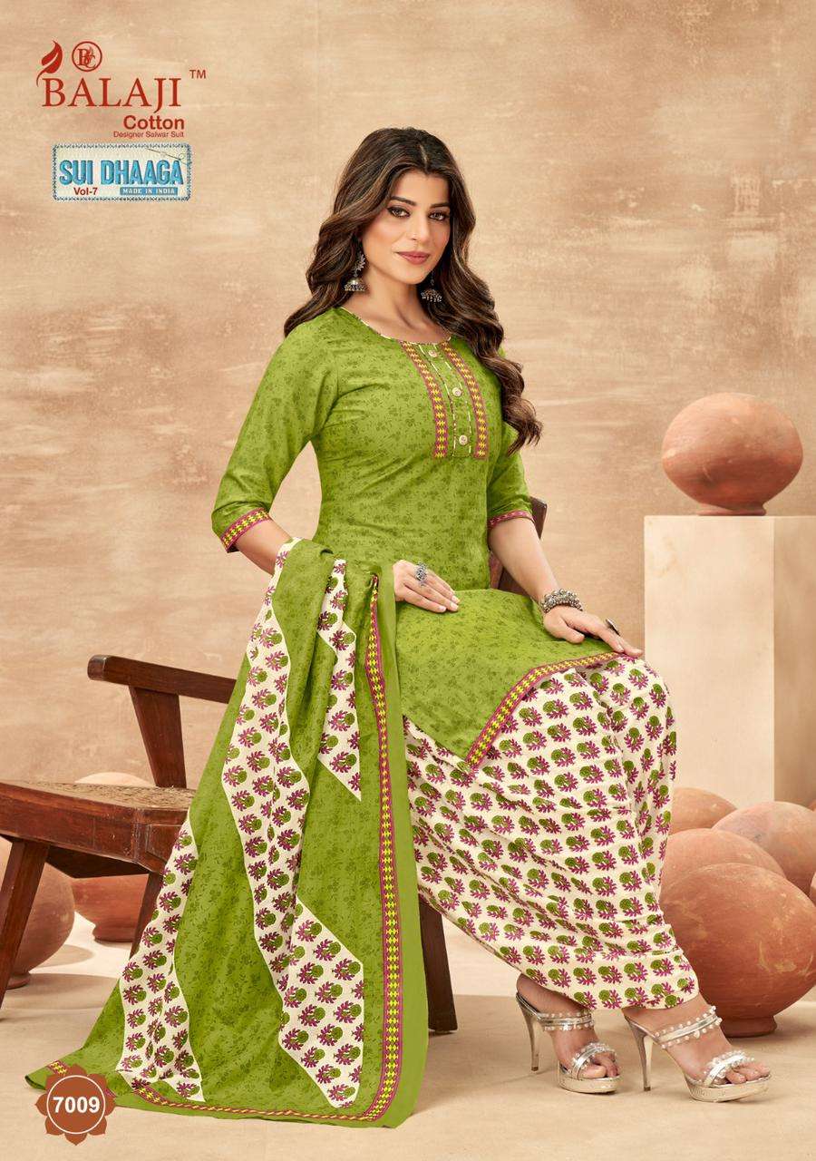 Sui Dhaaga Vol-7 By Balaji Cotton 7001 To 7012 Series Beautiful Stylish Festive Suits Fancy Colorful Casual Wear & Ethnic Wear & Ready To Wear Cotton Dresses At Wholesale Price