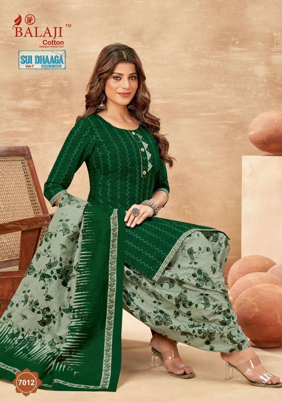 Sui Dhaaga Vol-7 By Balaji Cotton 7001 To 7012 Series Beautiful Stylish Festive Suits Fancy Colorful Casual Wear & Ethnic Wear & Ready To Wear Cotton Dresses At Wholesale Price