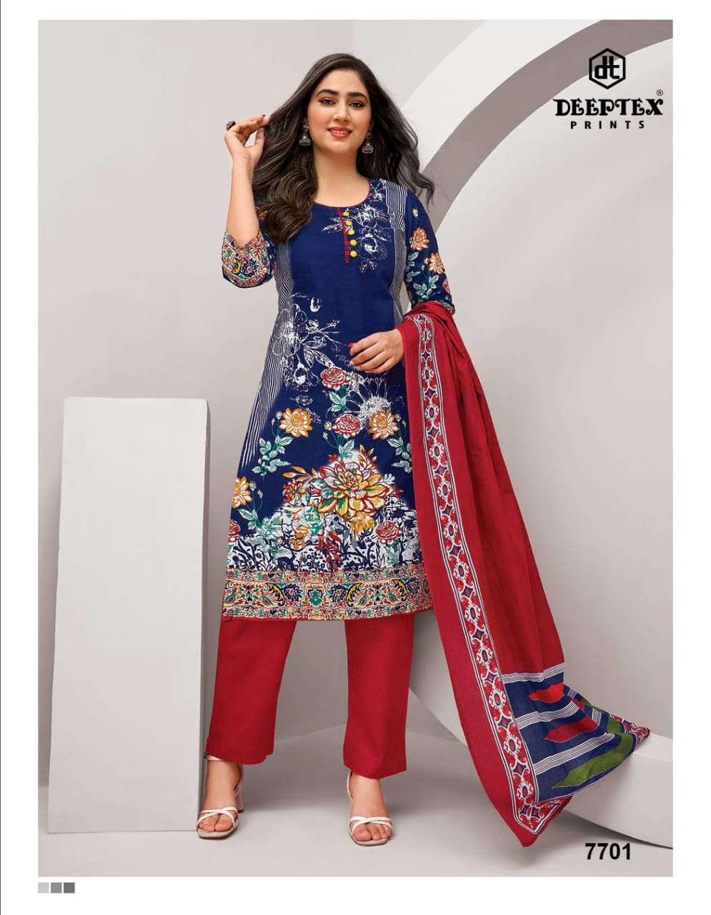 Miss India Vol-77 By Deeptex Prints 7701 To 7726 Series Beautiful Festive Suits Colorful Stylish Fancy Casual Wear & Ethnic Wear Cotton Print Dresses At Wholesale Price
