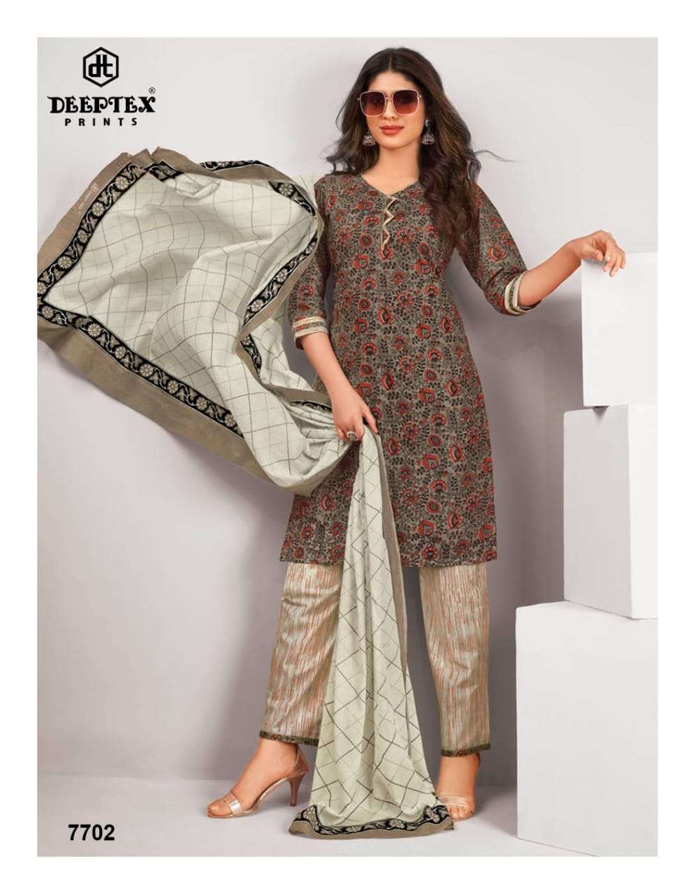 Miss India Vol-77 By Deeptex Prints 7701 To 7726 Series Beautiful Festive Suits Colorful Stylish Fancy Casual Wear & Ethnic Wear Cotton Print Dresses At Wholesale Price