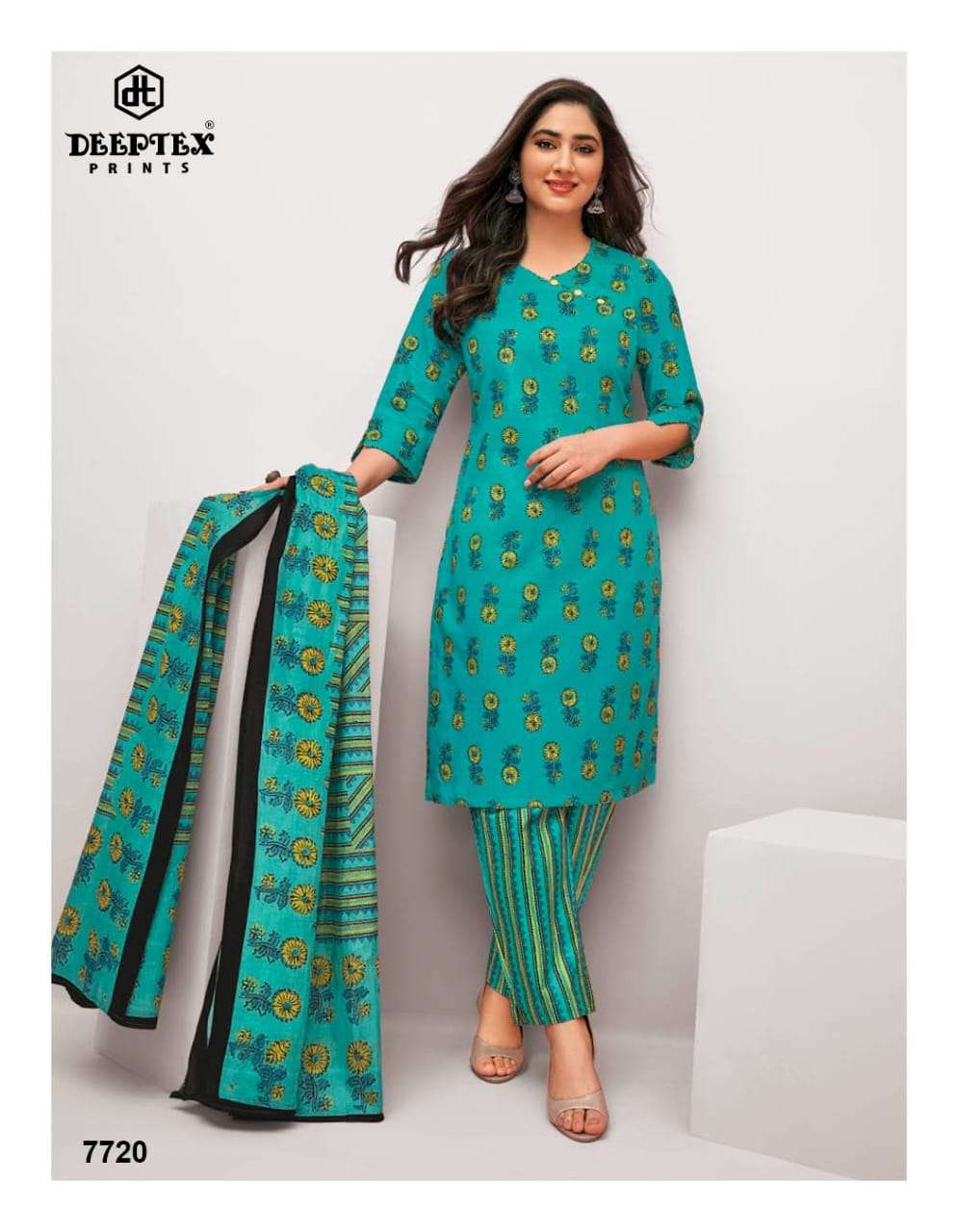 Miss India Vol-77 By Deeptex Prints 7701 To 7726 Series Beautiful Festive Suits Colorful Stylish Fancy Casual Wear & Ethnic Wear Cotton Print Dresses At Wholesale Price