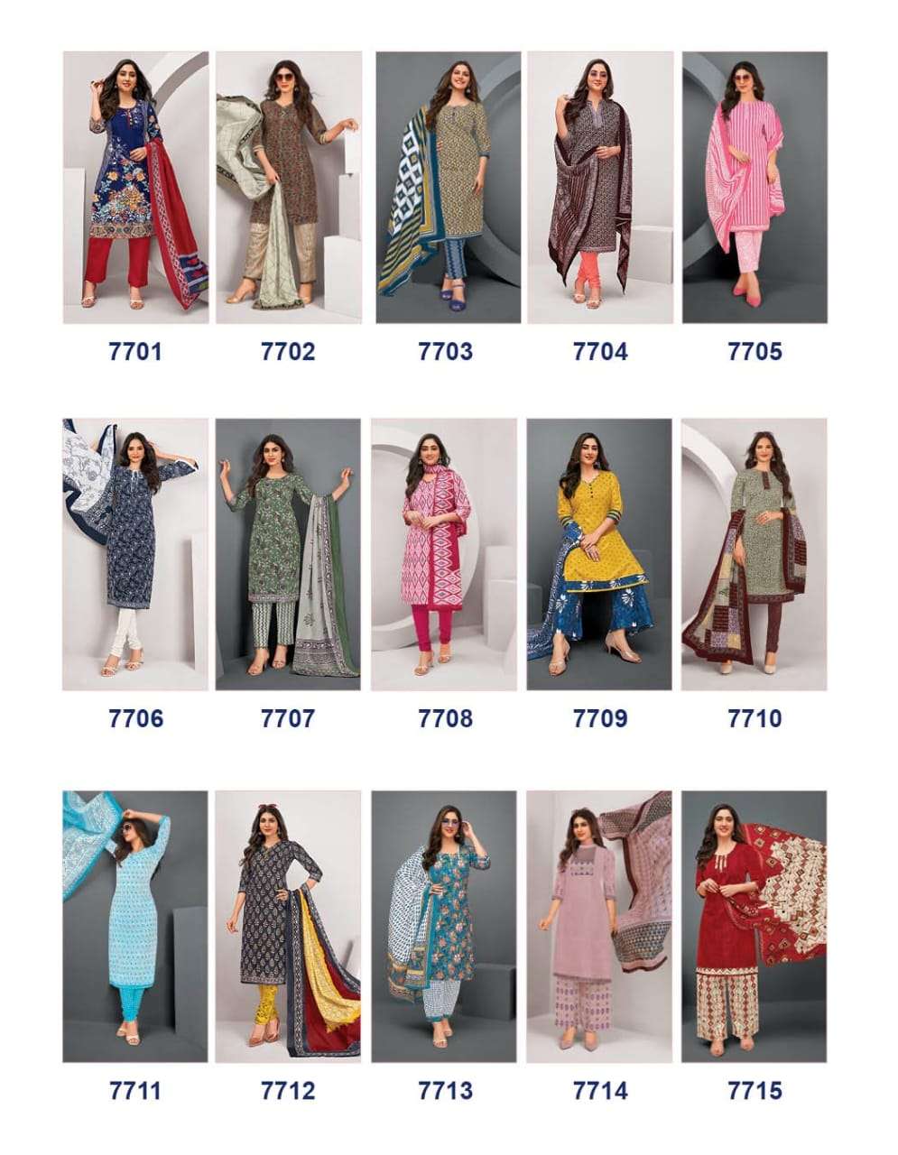 Miss India Vol-77 By Deeptex Prints 7701 To 7726 Series Beautiful Festive Suits Colorful Stylish Fancy Casual Wear & Ethnic Wear Cotton Print Dresses At Wholesale Price