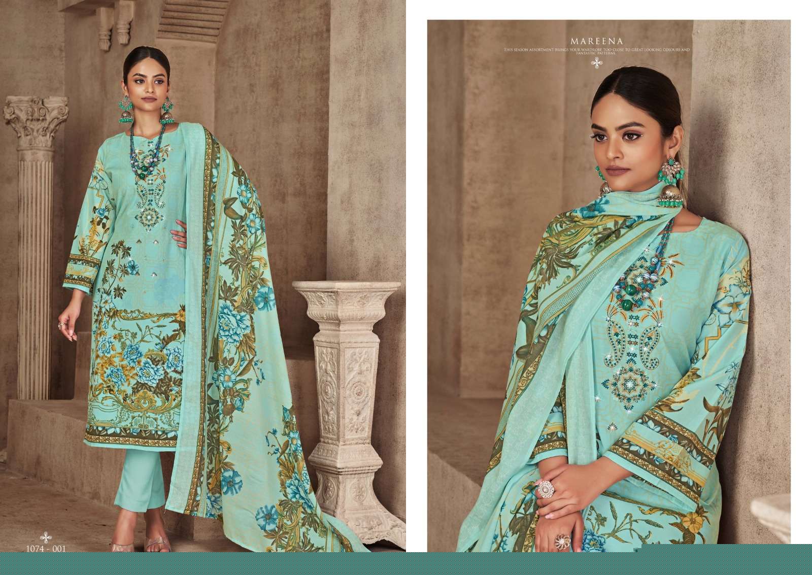 Mareena Vol-10 By Romani 1074-001 To 1074-010 Series Beautiful Festive Suits Colorful Stylish Fancy Casual Wear & Ethnic Wear Soft Cotton Print Dresses At Wholesale Price