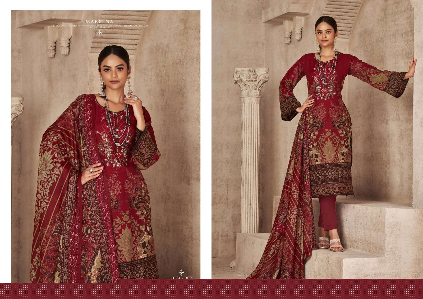 Mareena Vol-10 By Romani 1074-001 To 1074-010 Series Beautiful Festive Suits Colorful Stylish Fancy Casual Wear & Ethnic Wear Soft Cotton Print Dresses At Wholesale Price