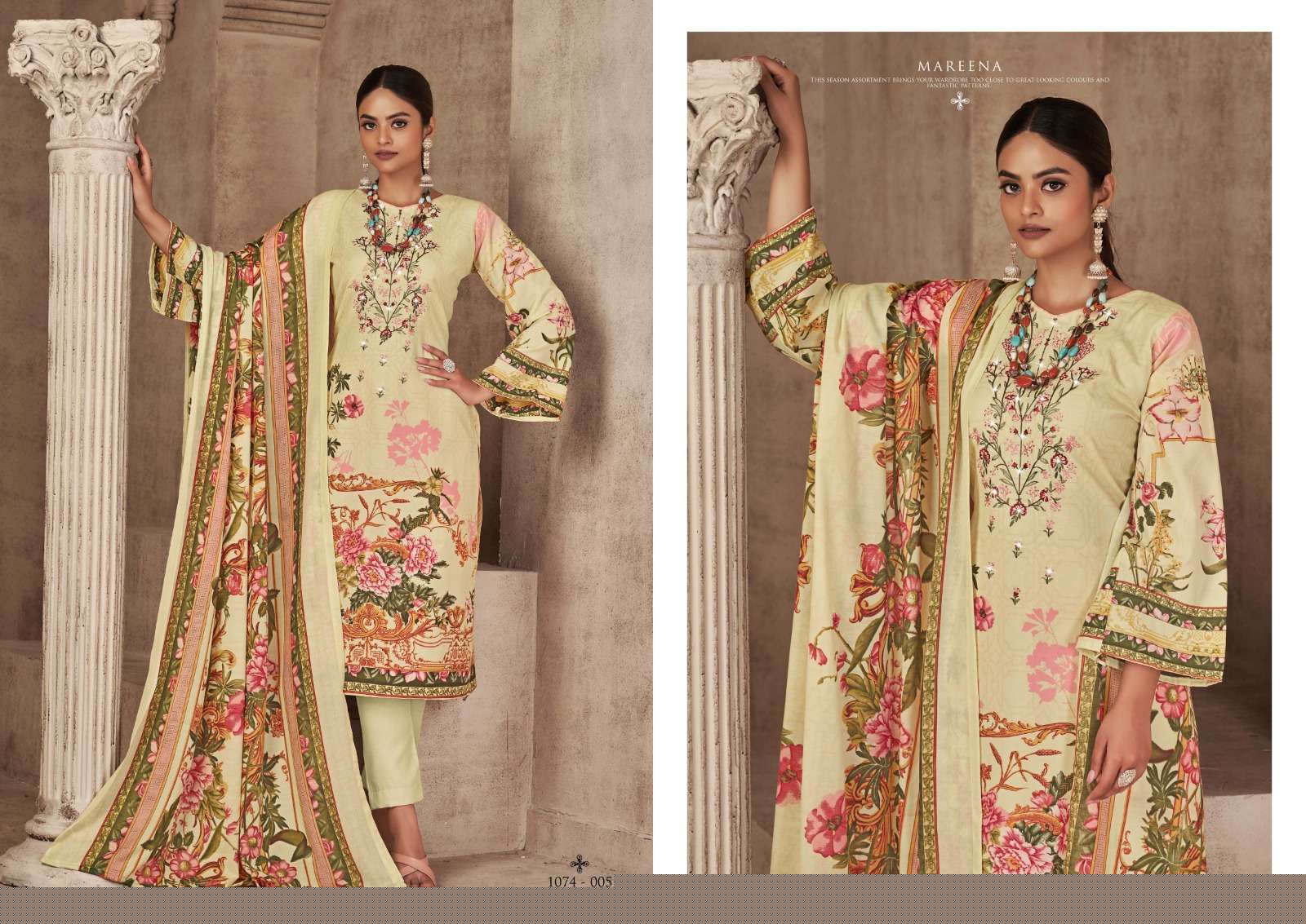 Mareena Vol-10 By Romani 1074-001 To 1074-010 Series Beautiful Festive Suits Colorful Stylish Fancy Casual Wear & Ethnic Wear Soft Cotton Print Dresses At Wholesale Price