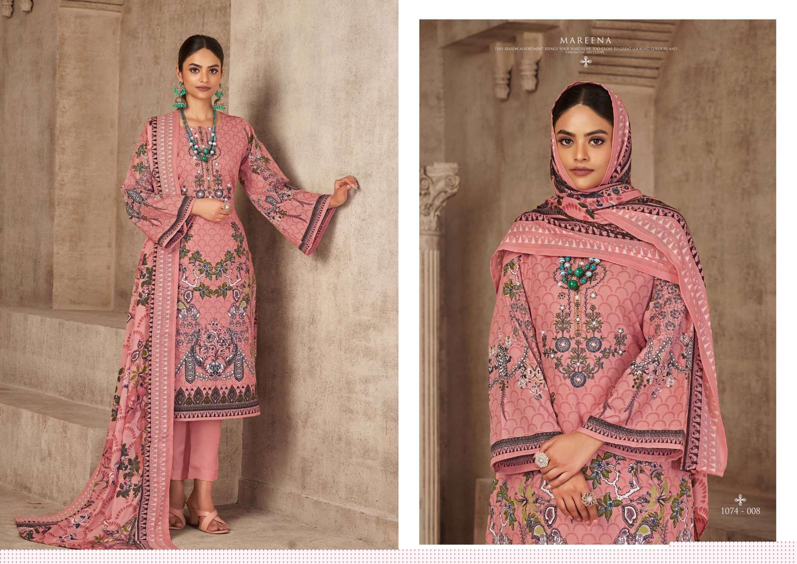 Mareena Vol-10 By Romani 1074-001 To 1074-010 Series Beautiful Festive Suits Colorful Stylish Fancy Casual Wear & Ethnic Wear Soft Cotton Print Dresses At Wholesale Price