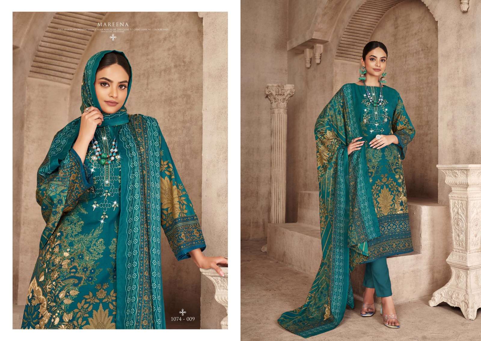 Mareena Vol-10 By Romani 1074-001 To 1074-010 Series Beautiful Festive Suits Colorful Stylish Fancy Casual Wear & Ethnic Wear Soft Cotton Print Dresses At Wholesale Price