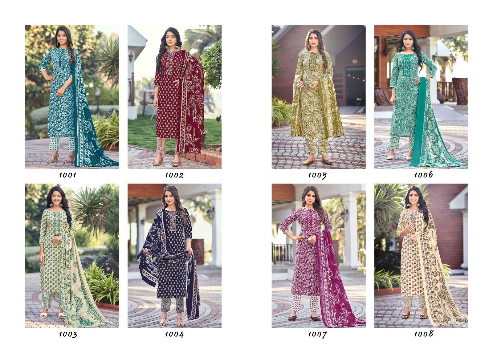Suhani By Radha Fab 1001 To 1008 Series Beautiful Festive Suits Colorful Stylish Fancy Casual Wear & Ethnic Wear Pure Cotton Print Dresses At Wholesale Price