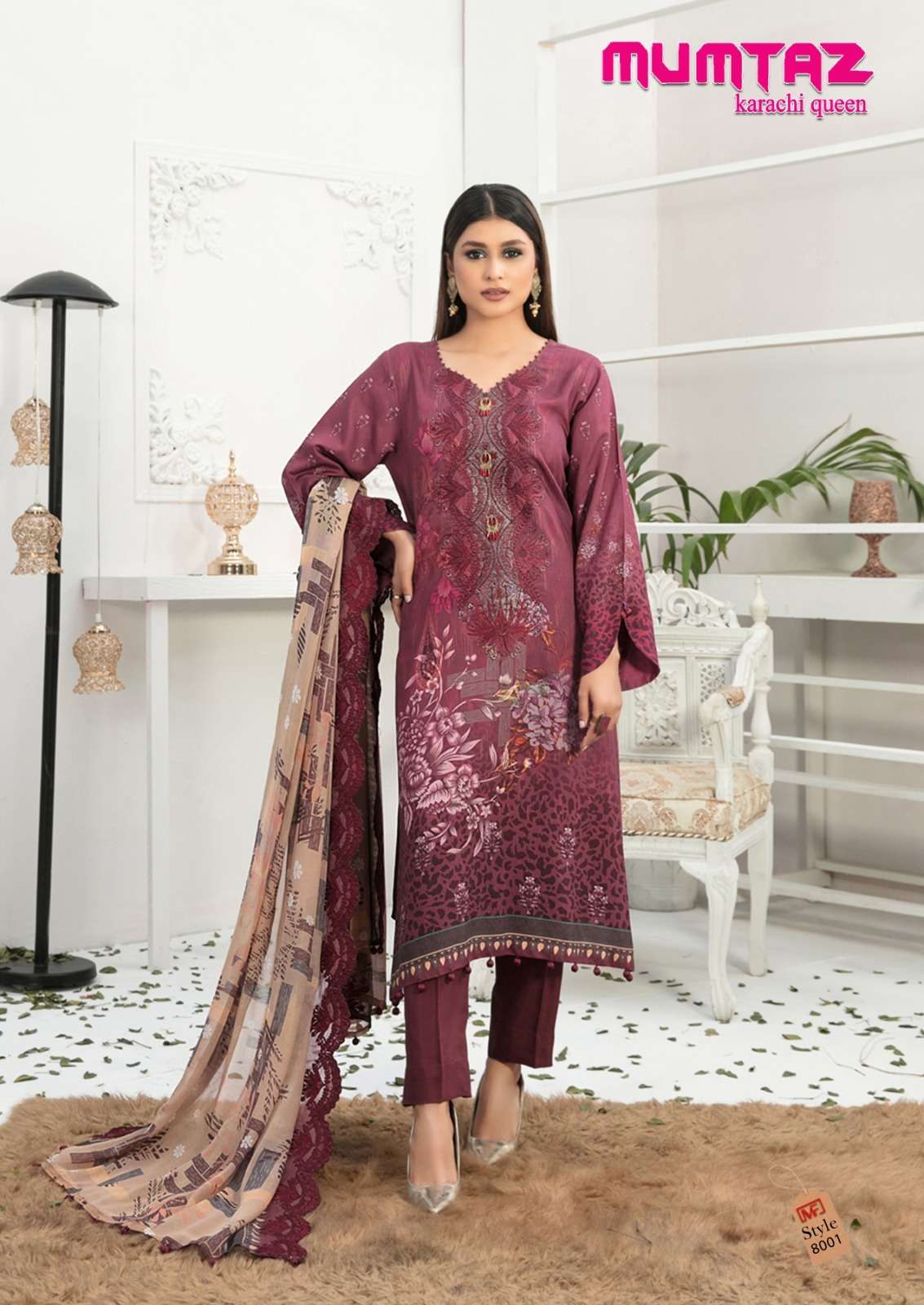 Mumtaz Vol-8 By Madhav Fashion 8001 To 8006 Series Beautiful Festive Suits Colorful Stylish Fancy Casual Wear & Ethnic Wear Pure Cotton Print Dresses At Wholesale Price