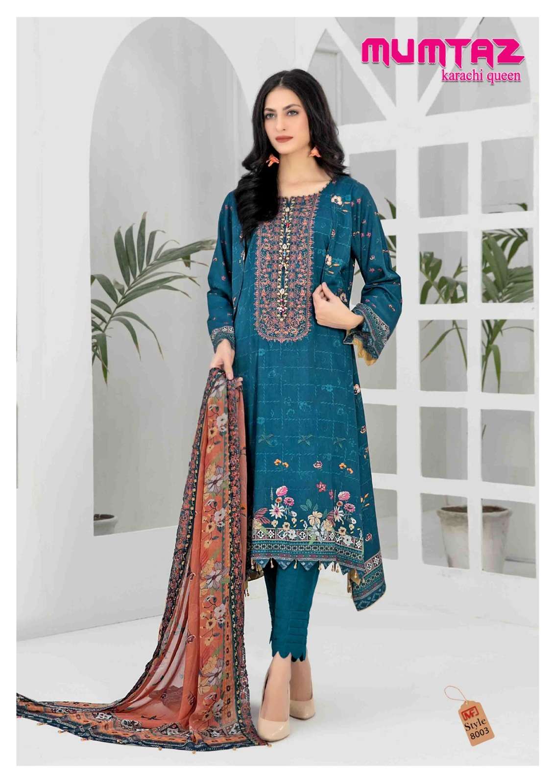 Mumtaz Vol-8 By Madhav Fashion 8001 To 8006 Series Beautiful Festive Suits Colorful Stylish Fancy Casual Wear & Ethnic Wear Pure Cotton Print Dresses At Wholesale Price