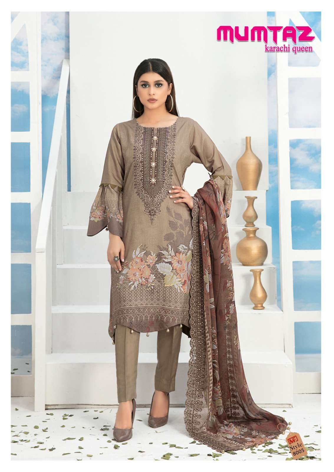 Mumtaz Vol-8 By Madhav Fashion 8001 To 8006 Series Beautiful Festive Suits Colorful Stylish Fancy Casual Wear & Ethnic Wear Pure Cotton Print Dresses At Wholesale Price