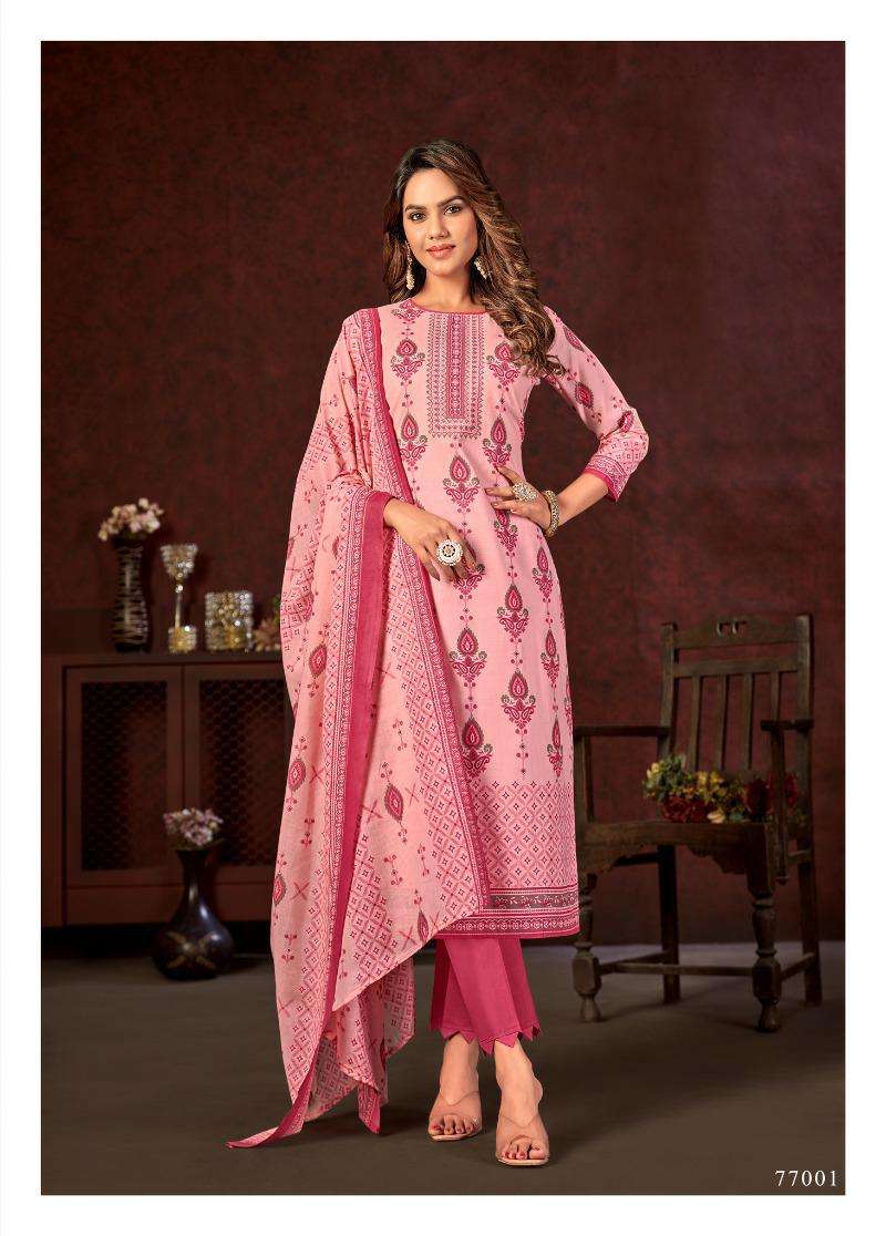 Soha By Skt Suits 77001 To 77008 Series Beautiful Festive Suits Colorful Stylish Fancy Casual Wear & Ethnic Wear Pure Cotton Print Dresses At Wholesale Price