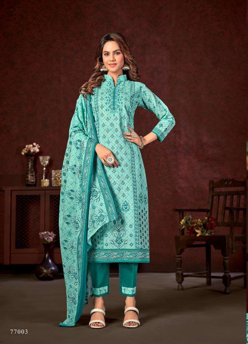 Soha By Skt Suits 77001 To 77008 Series Beautiful Festive Suits Colorful Stylish Fancy Casual Wear & Ethnic Wear Pure Cotton Print Dresses At Wholesale Price
